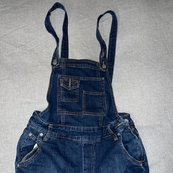 Free People Denim Overalls Size W25 Blue Denim Jumpsuit Summer Boho Festival - Picture 4 of 7
